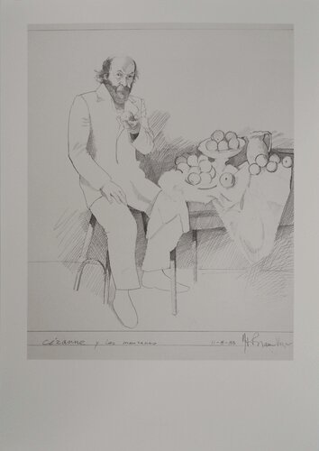 Hommage, Cézanne et les oranges, Héliogravure signée di Herman Braun-Vega, Stampa in vendita su Singulart