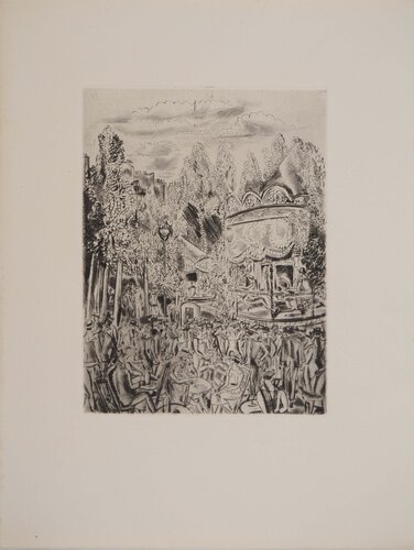 Tableaux de Paris : La Fête à Montmartre di Hermine David, Stampa in vendita su Singulart