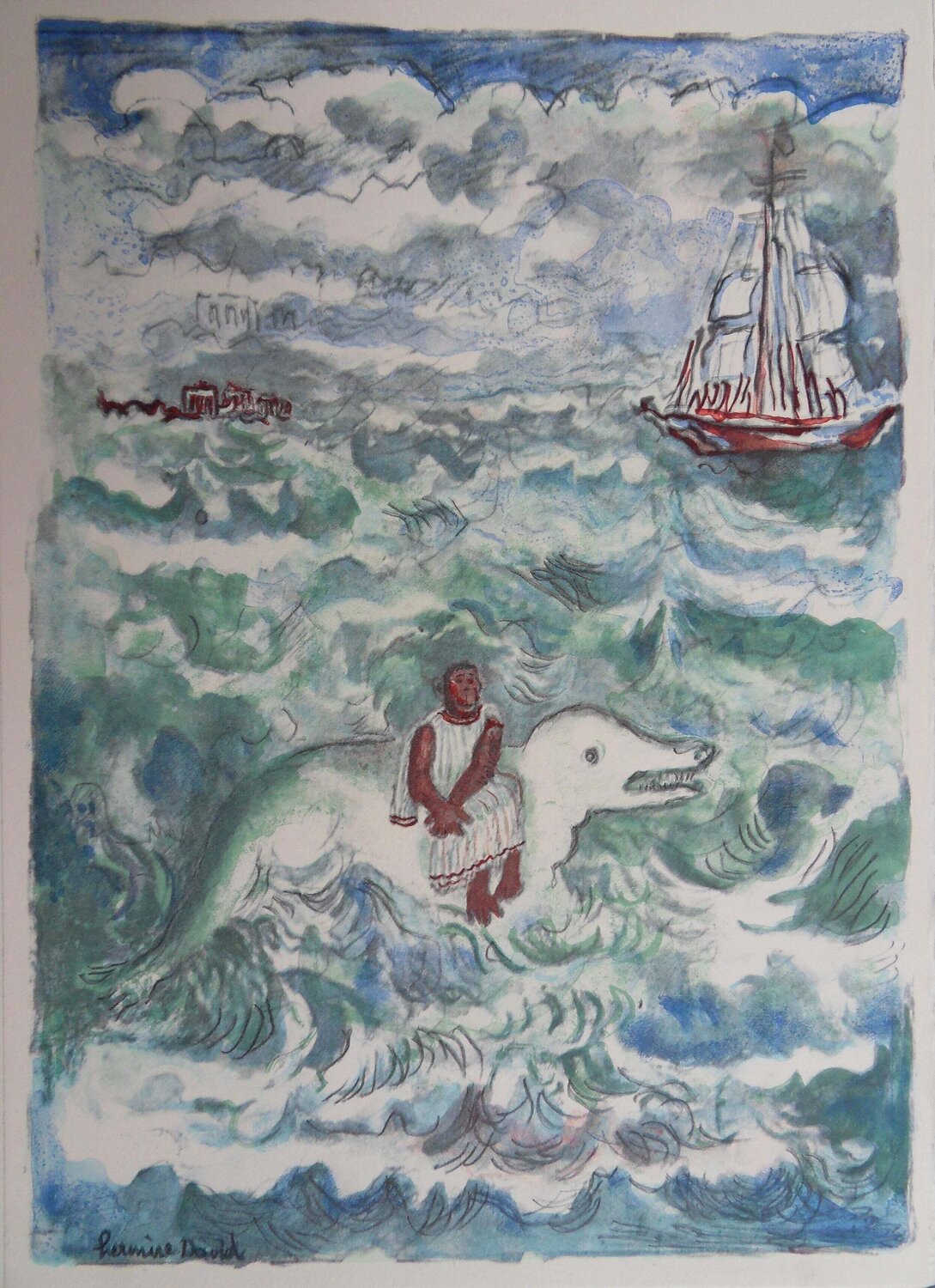 Sauvé par un dauphin Hermine David Édition à vendre
