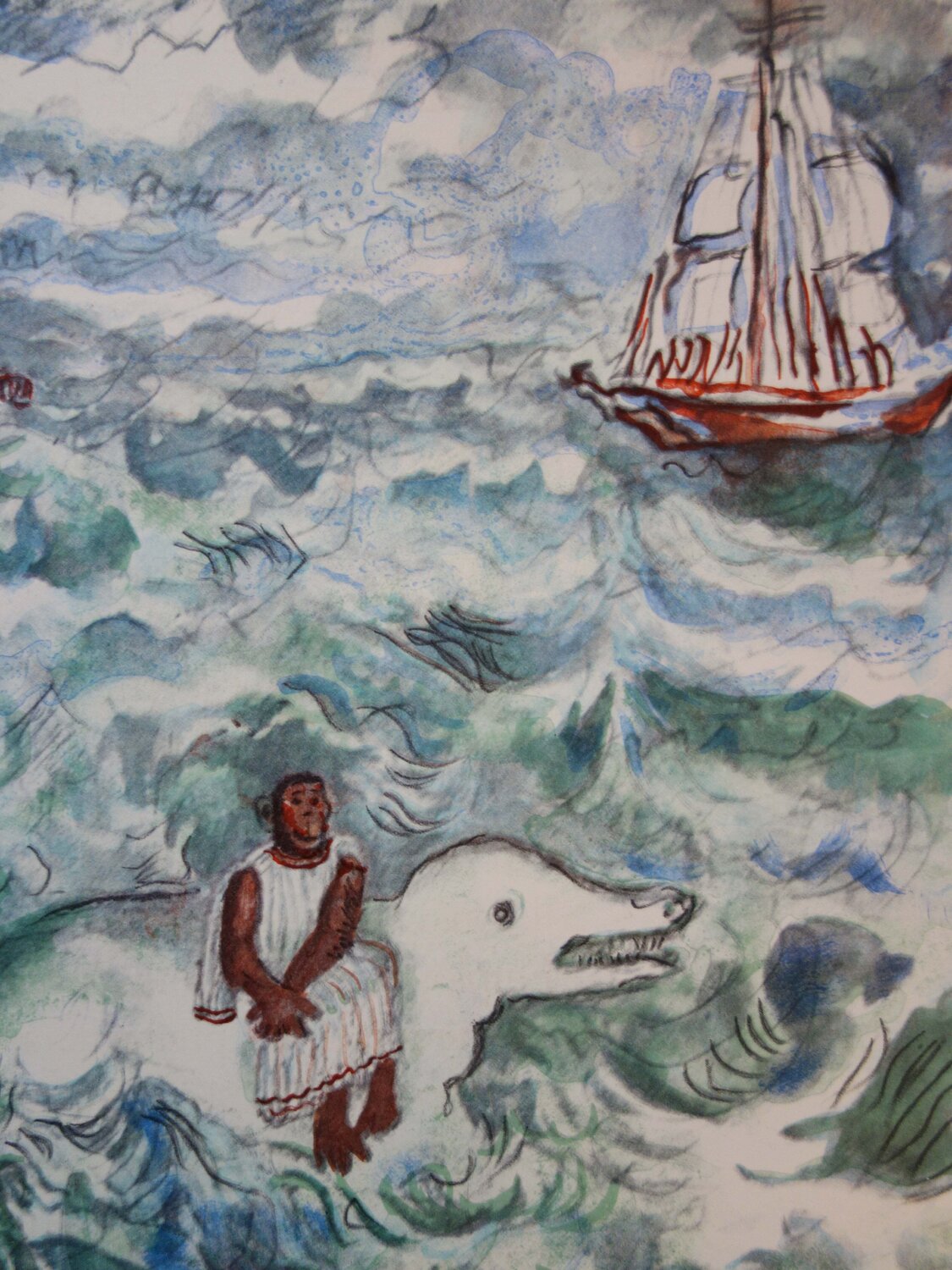 Sauvé par un dauphin Hermine David Stampa in vendita