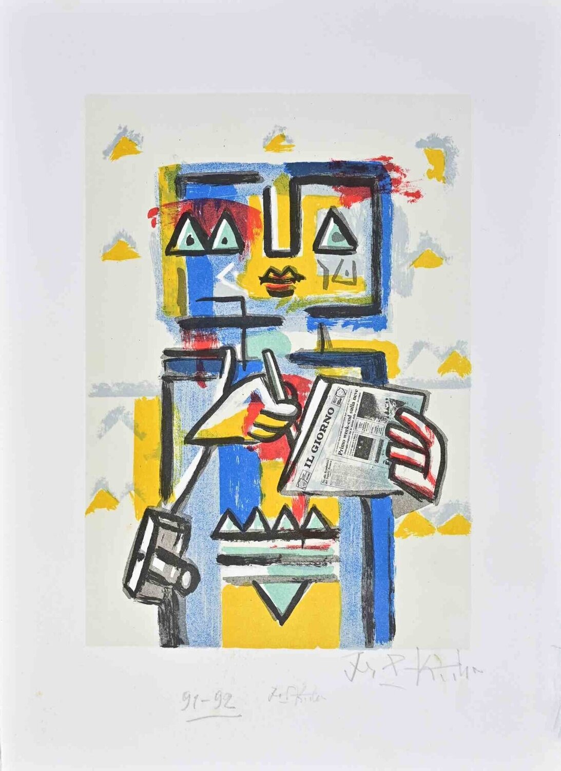 Robot Reading Newspaper Ibrahim Kodra