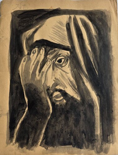 Head in Hands by Jacob Steinhardt, 회화 for Sale on Singulart