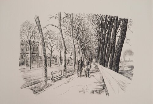 Quai d'Orsay, Gravure originale Signée by Jacques Boullaire, Print for Sale on Singulart