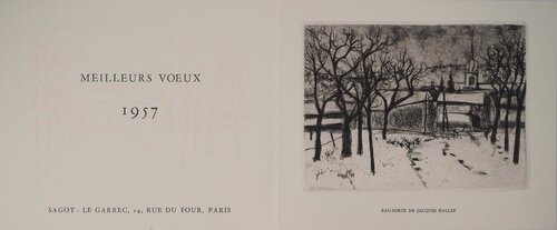 Paysage enneigé Jacques Hallez