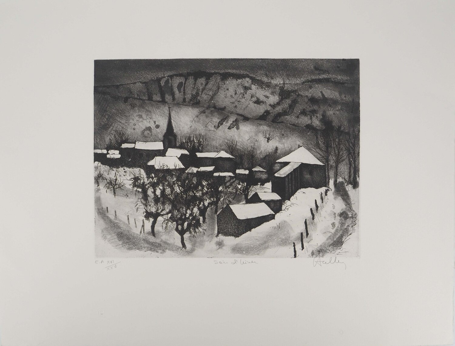 Paysage d'hiver Jacques Hallez Impresión en venta