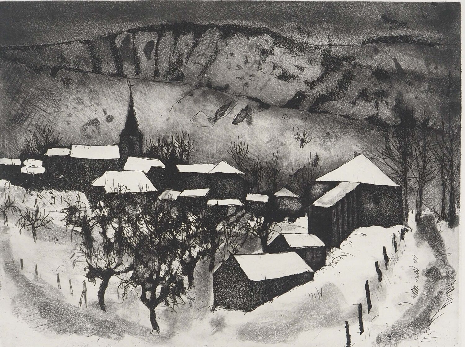 Paysage d'hiver Jacques Hallez