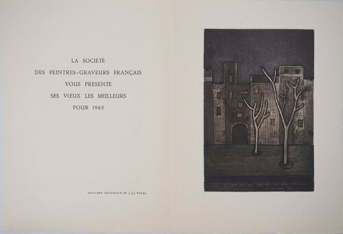 La Rue de nuit, Gravure originale par Jacques-Jean-Joachim Rigal, Édition en vente sur Singulart