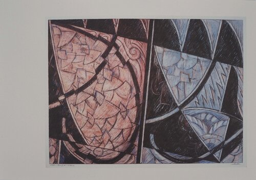 Formes architecturales, Héliogravure signée Jacques Poli
