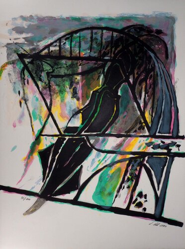 Cohérence, l'abstraction, Lithographie originale signée de Jacques Poli, Impresión a la venta en Singulart