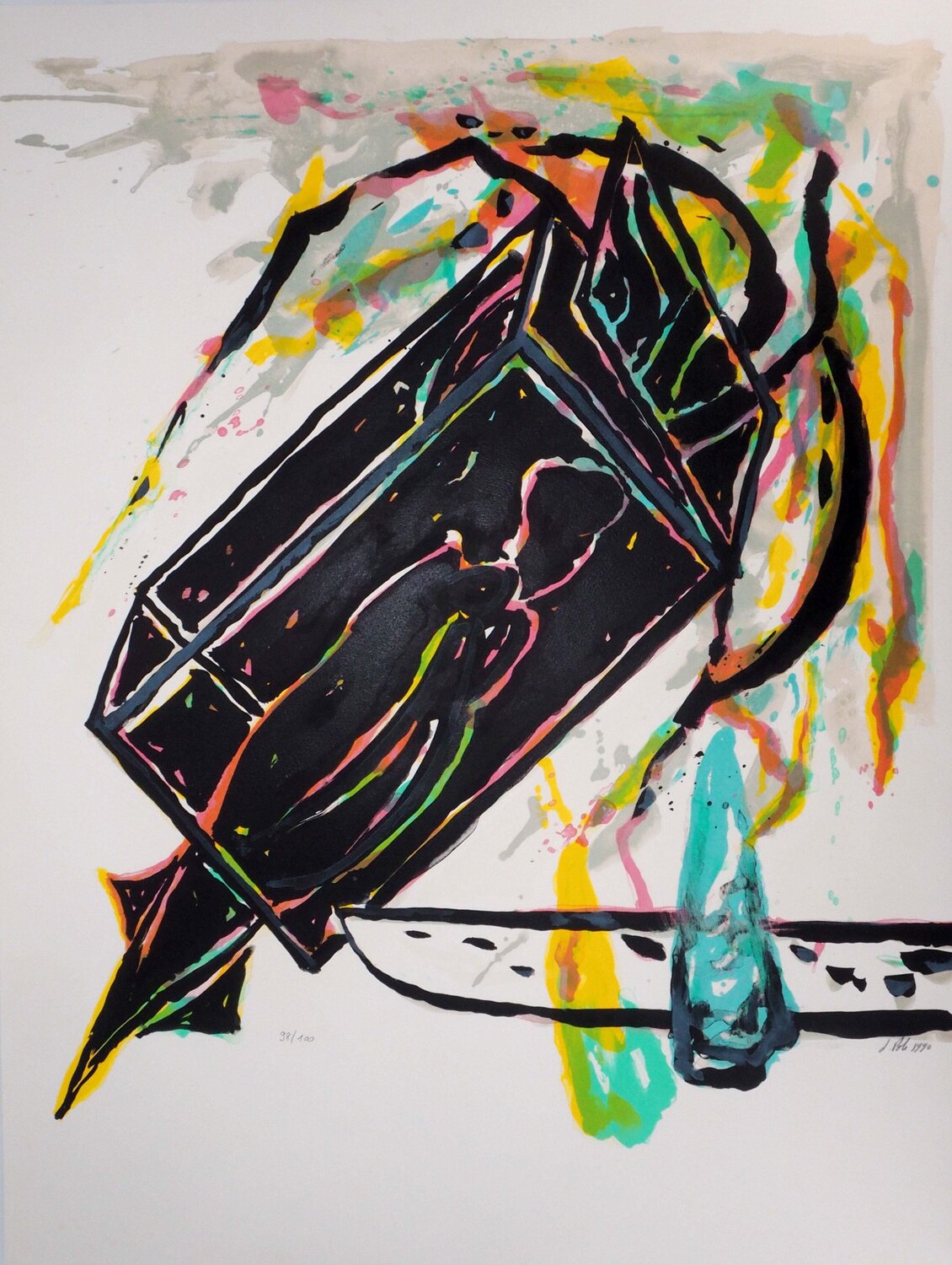Cohérence, l'espace, Lithographie originale signée Jacques Poli Impresión en venta