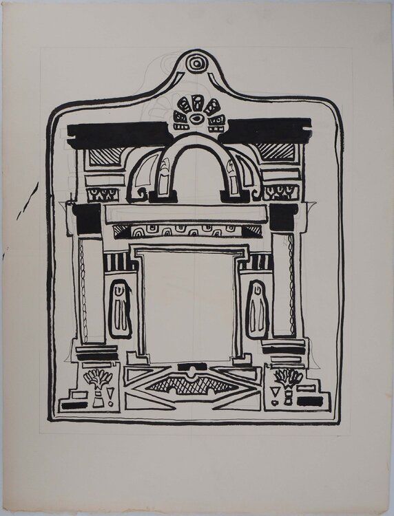 Etude de Ketouba, Dessin à l'encre Jacques Soisson