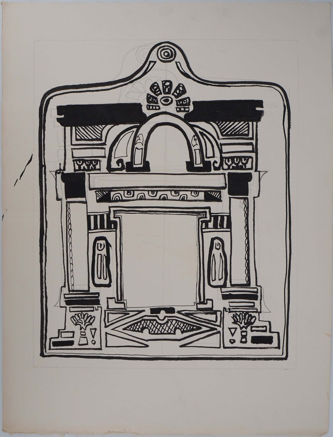 Etude de Ketouba, Dessin à l'encre Jacques Soisson Tekening te koop