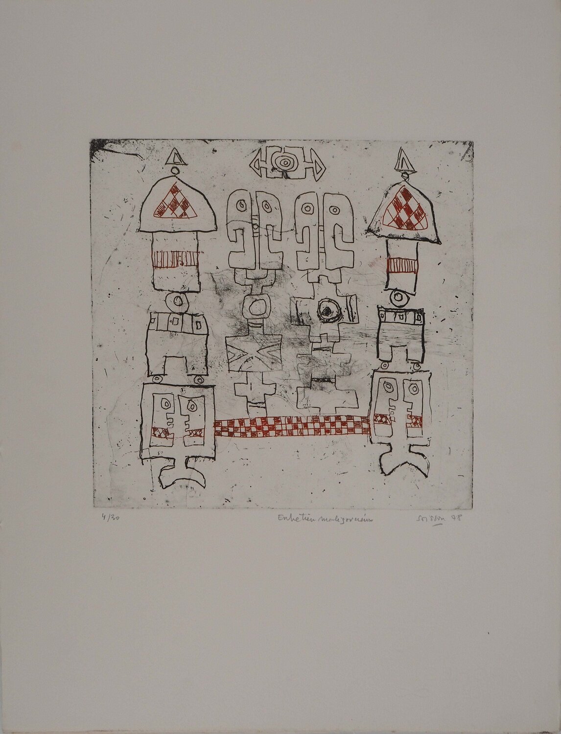 Les funambules Jacques Soisson Print for sale