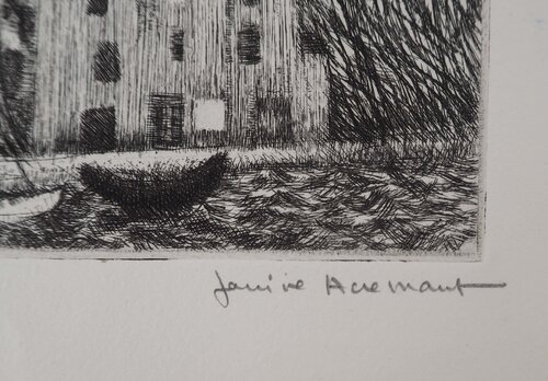 Ville au bord de la mer Janine Acremant