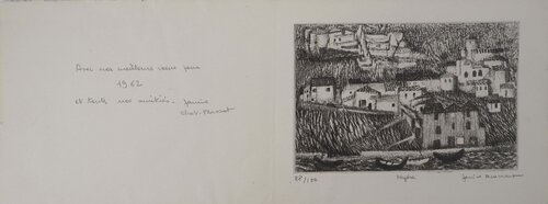 Ville au bord de la mer Janine Acremant