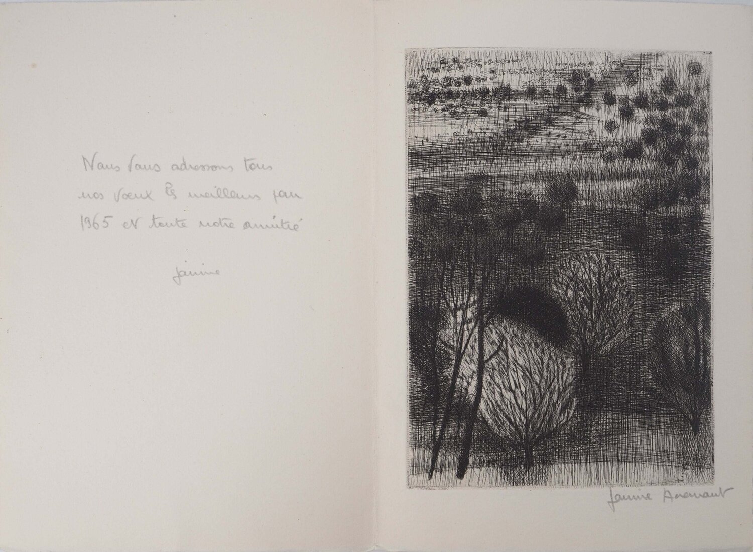 Paysage d'un champ de buissons Janine Acremant Impresión en venta
