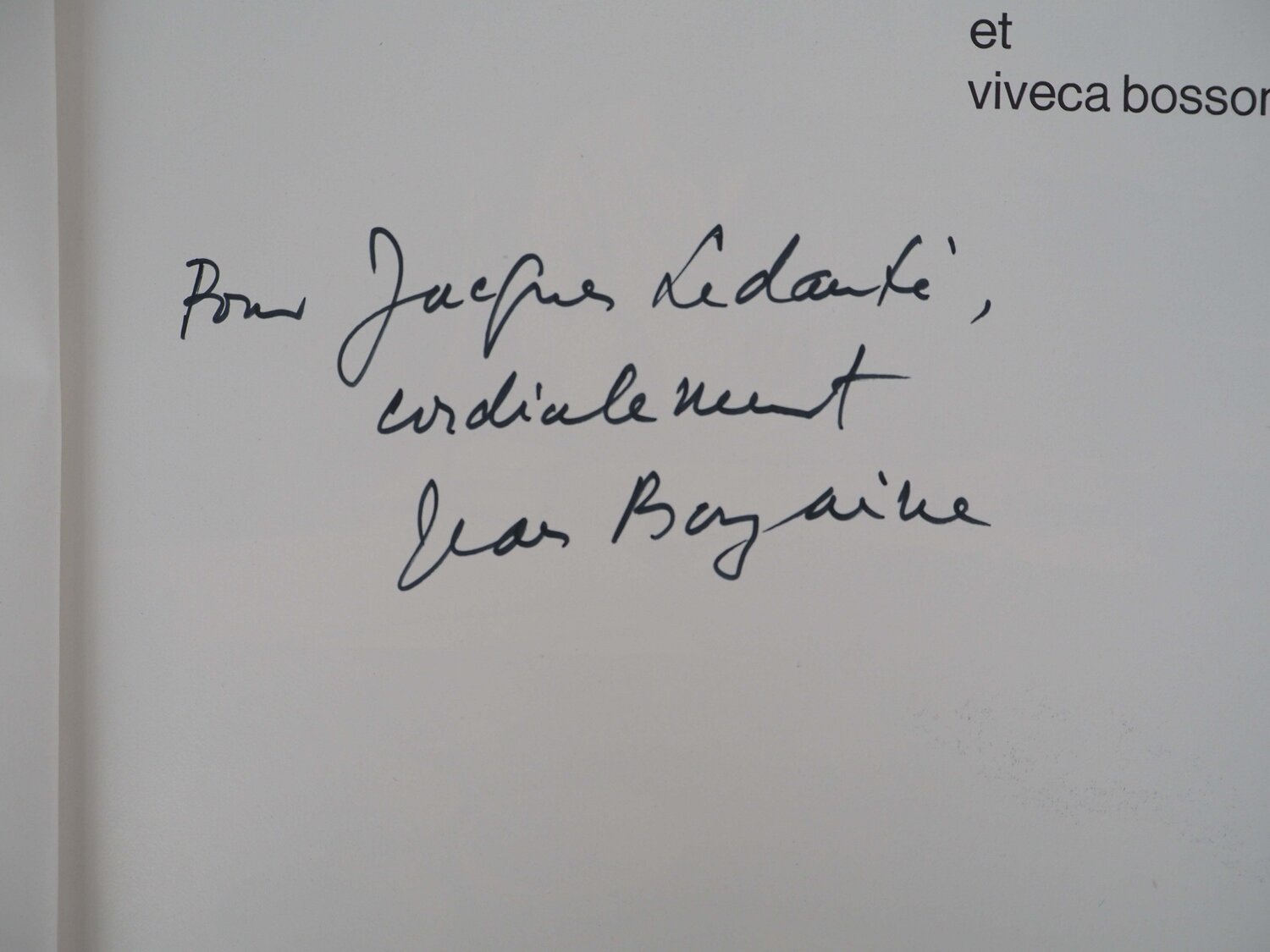 Pour Jacques Ledante, Dédicace autographe signée et deux lithographies Jean Bazaine Print for sale