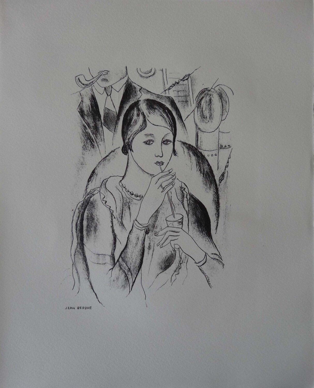 Femme buvant une orangeade (Kate) Jean Berque