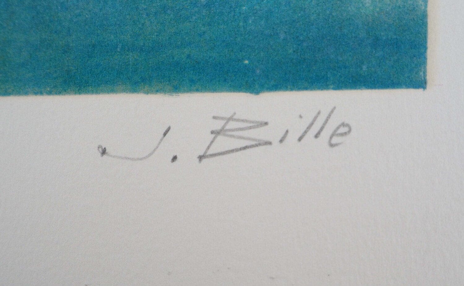 Port aux barques bleues Jean Bille Stampa in vendita