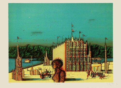 Les bannières by Jean Carzou, Print for Sale on Singulart