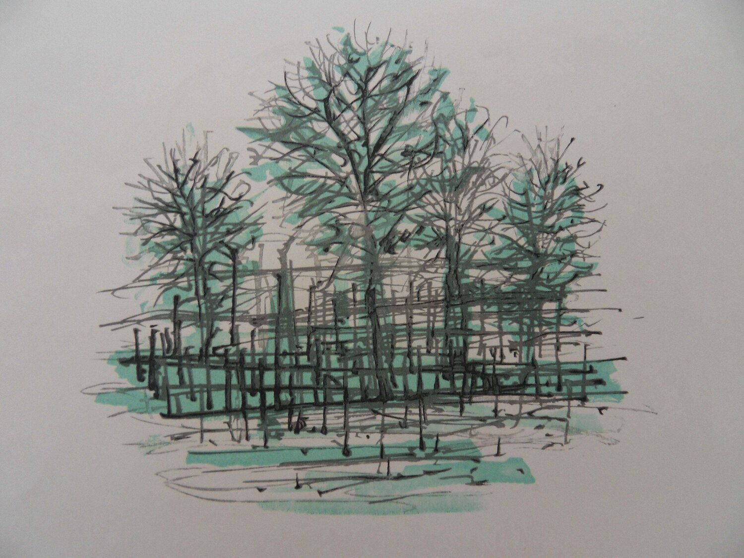 Bosquet, Gravure Jean Carzou Print for sale