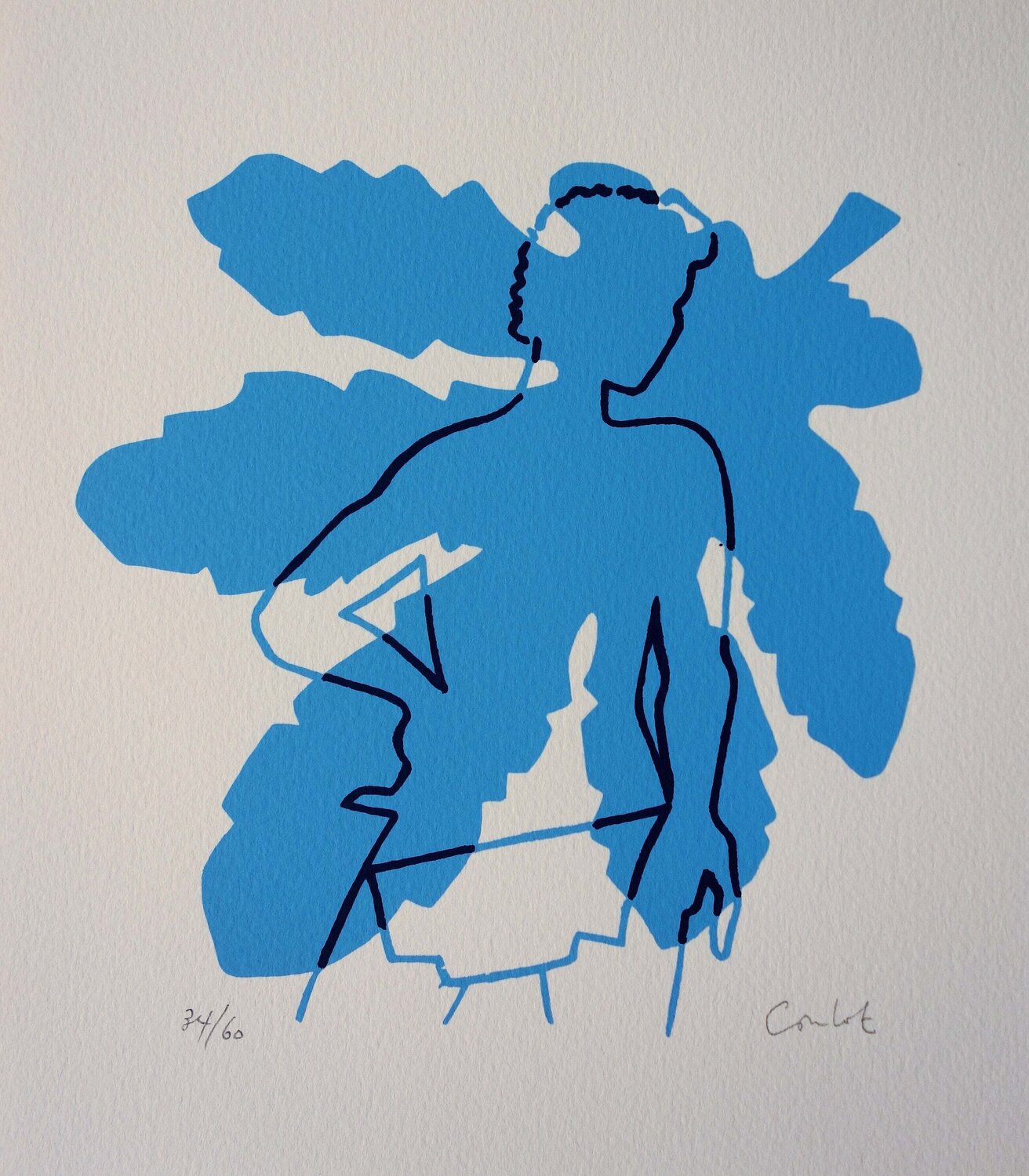 L'Homme et le Chêne, Sérigraphie originale signée Jean Coulot Afdruk te koop