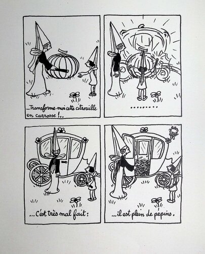 La citrouille et le carrosse von Jean Effel, Druck kaufen auf Singulart