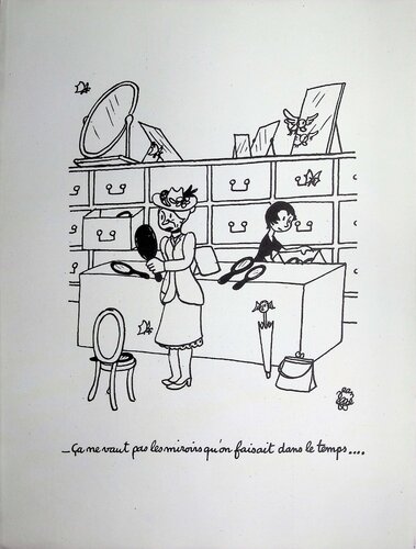 Le miroir by Jean Effel, Print for Sale on Singulart