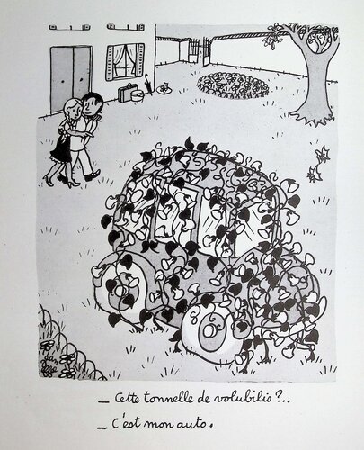 L'automobile van Jean Effel, Afdruk te koop op Singulart