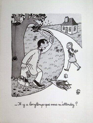 L'amoureux patient by Jean Effel, 版画 for Sale on Singulart