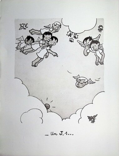 Les anges by Jean Effel, Print for Sale on Singulart