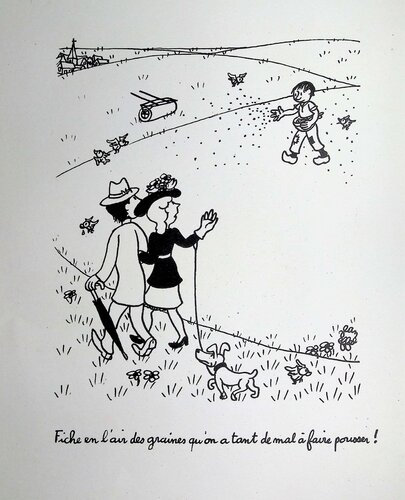 Le petit jardinier de Jean Effel, Impresión a la venta en Singulart