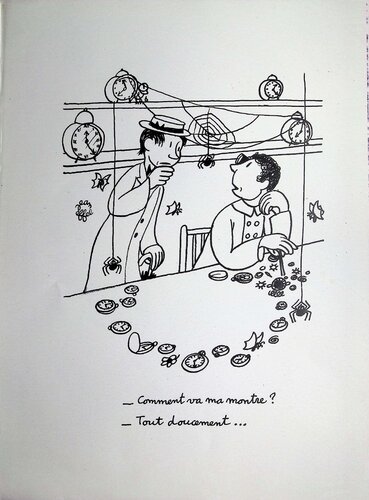 La montre by Jean Effel, Print for Sale on Singulart