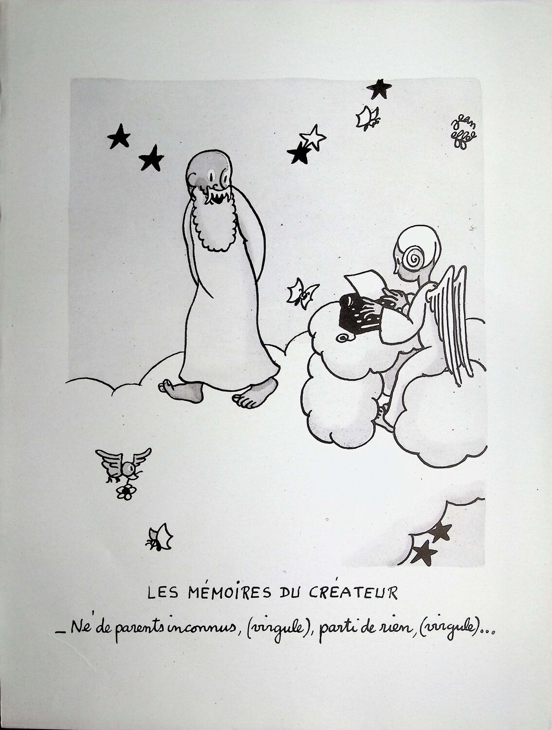Les mémoires du créateur Jean Effel Print for sale