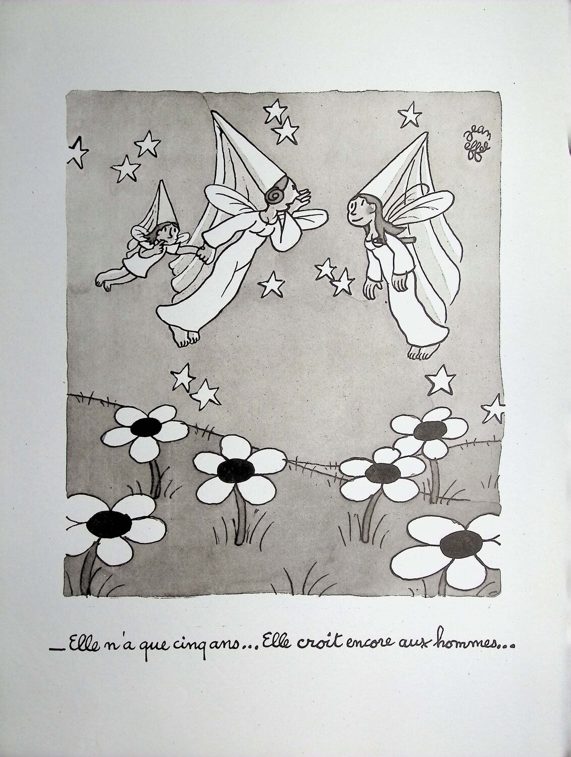 Les deux fées Jean Effel Print for sale