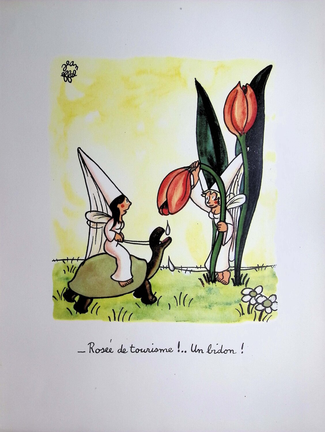 La rosée de tourisme Jean Effel Print for sale