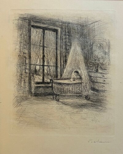 Le Grand Meaulnes - The Child in the Cradle van Jean Frelaut, Afdruk te koop op Singulart