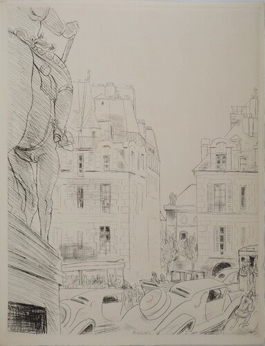 Rue parisienne, Gravure originale signée par Jean-Gabriel Daragnès, Édition en vente sur Singulart