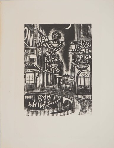 Tableaux de Paris : Place Pigalle by Jean-Gabriel Daragnès, 인쇄 for Sale on Singulart