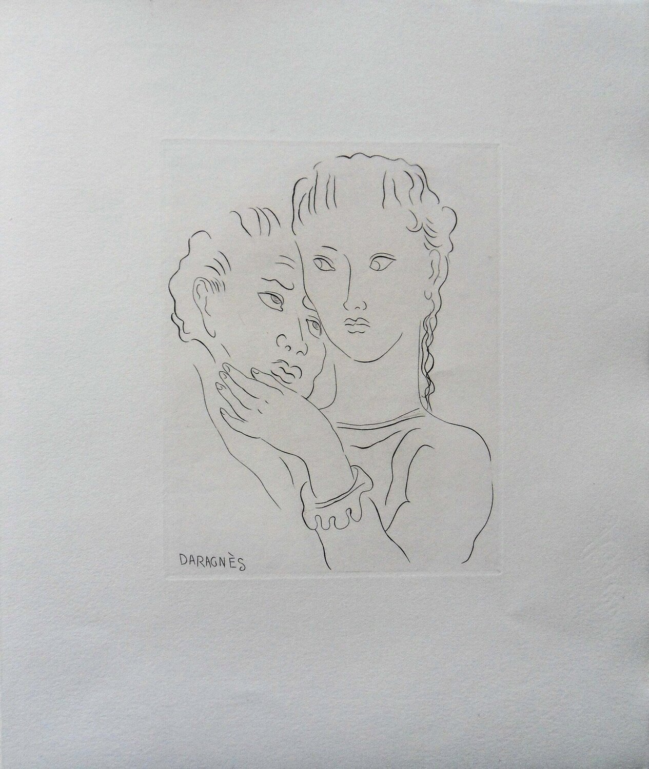 Regard amoureux Jean-Gabriel Daragnès Druck zu verkaufen