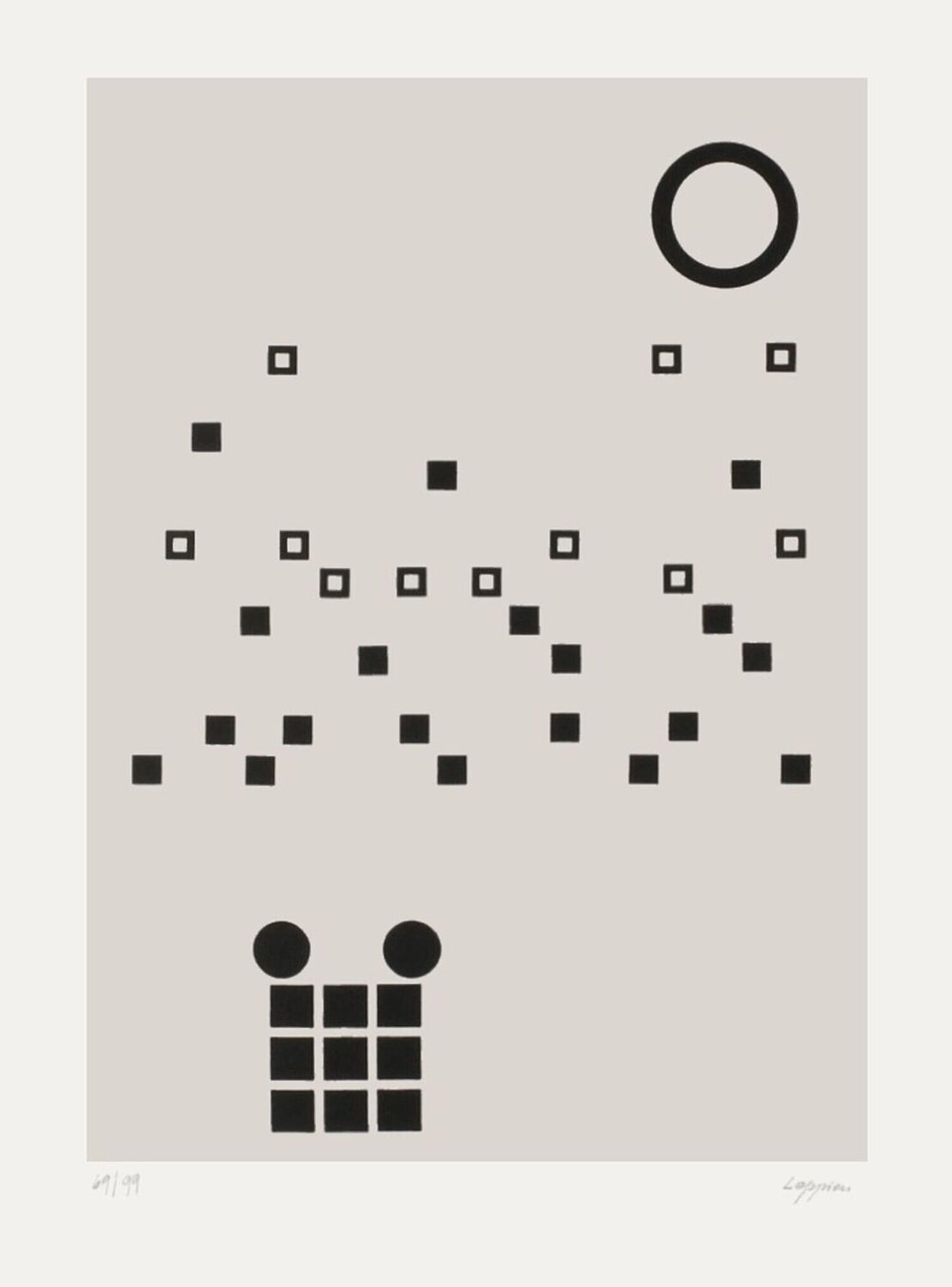 Composition abstraite Jean Leppien Afdruk te koop