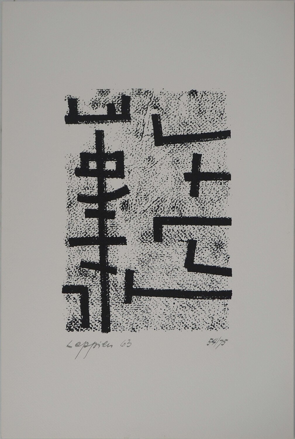 Abstraction géométrique Jean Leppien Afdruk te koop