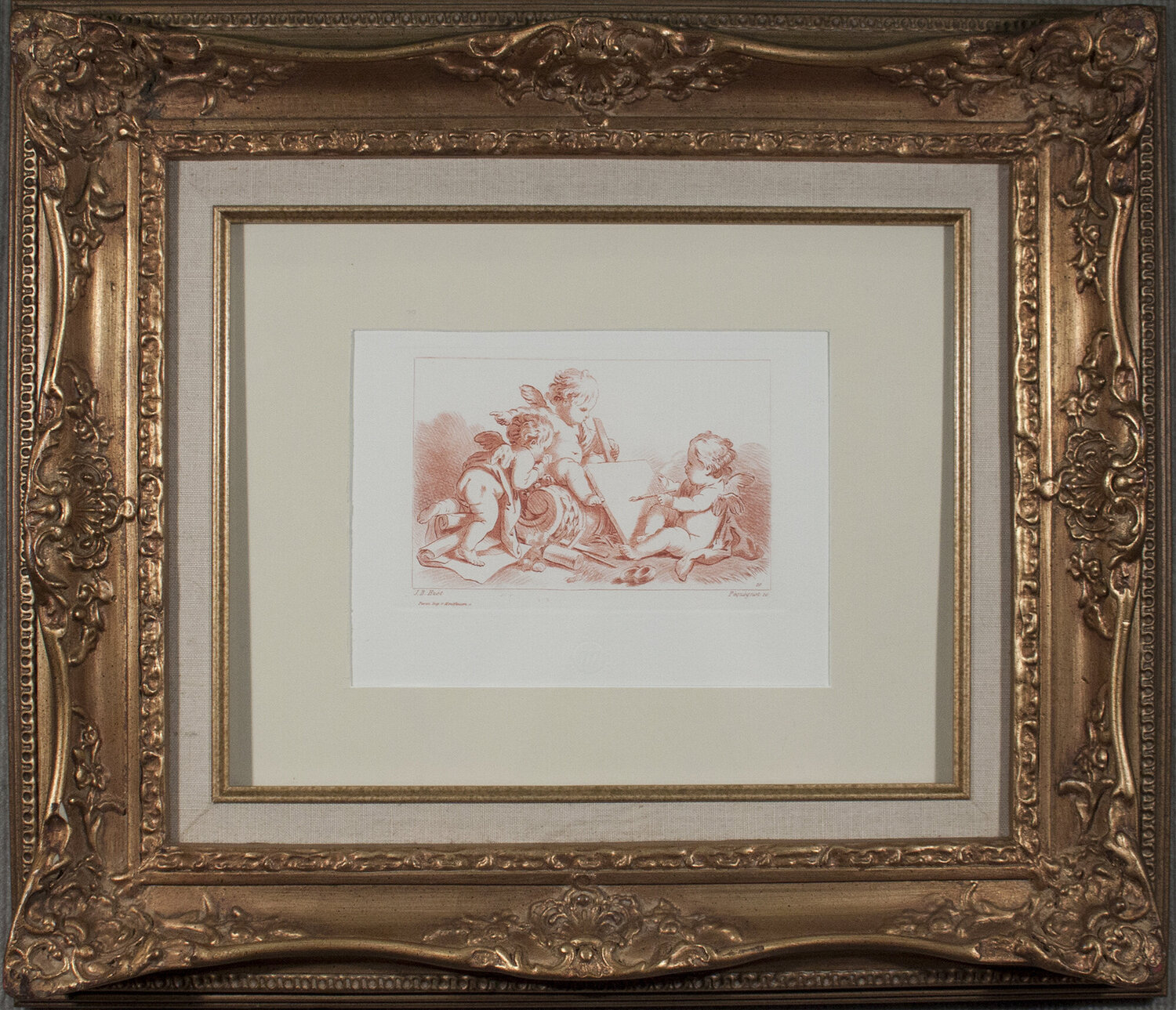 Three Cherubs Jean-Baptiste Huet Stampa in vendita
