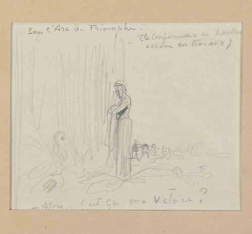 Sous l'Arc de Triomphe di Jean-Luis Forain, Opera su carta in vendita su Singulart