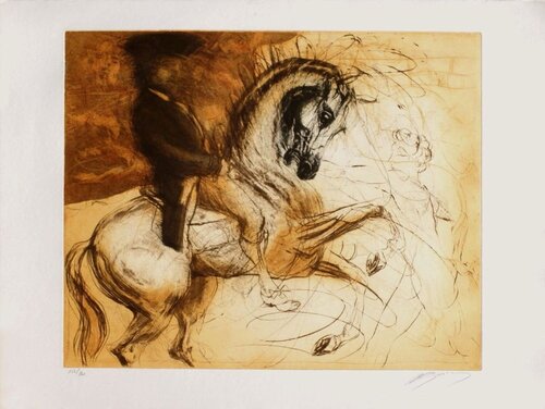 Le cavalier by Jean-Marie Guiny, Print for Sale on Singulart