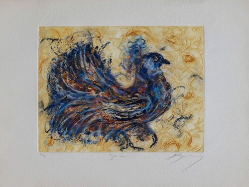 Le pigeon-paon by Jean-Marie Guiny, Print for Sale on Singulart