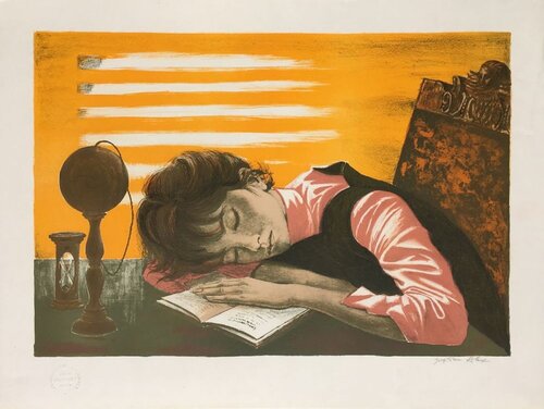 Fille endormie by Jean-Pierre Alaux, Print for Sale on Singulart