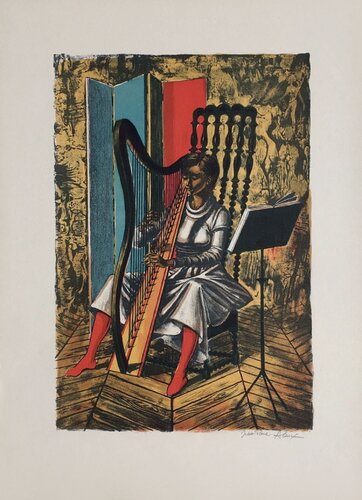 Harpiste by Jean-Pierre Alaux, Print for Sale on Singulart
