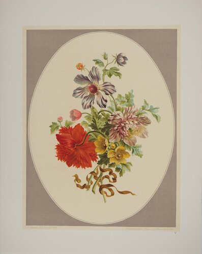 Fleurs et Bouquets, Une composition printanière, Lithographie signée van John Edwards, Afdruk te koop op Singulart