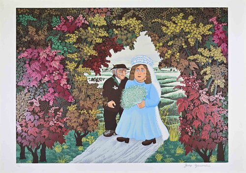 Mladenci (Wedding Procession) by Josip Generalić, Print for Sale on Singulart